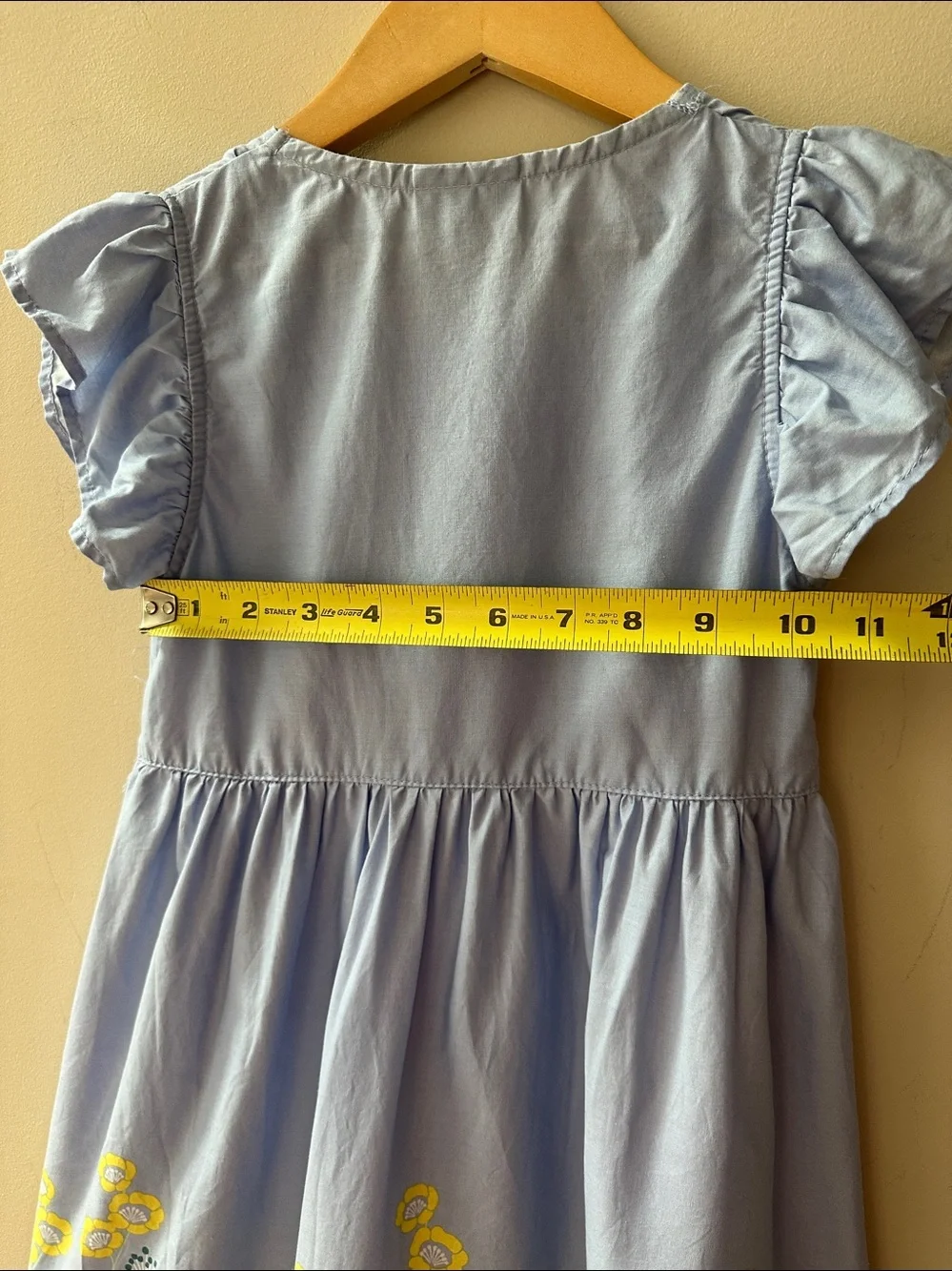 Picapino Blue Floral Button Lightweight Cap Sleeve Dress Size 6